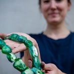 Holly Clifford at work. Yorkshire Artspace 2020